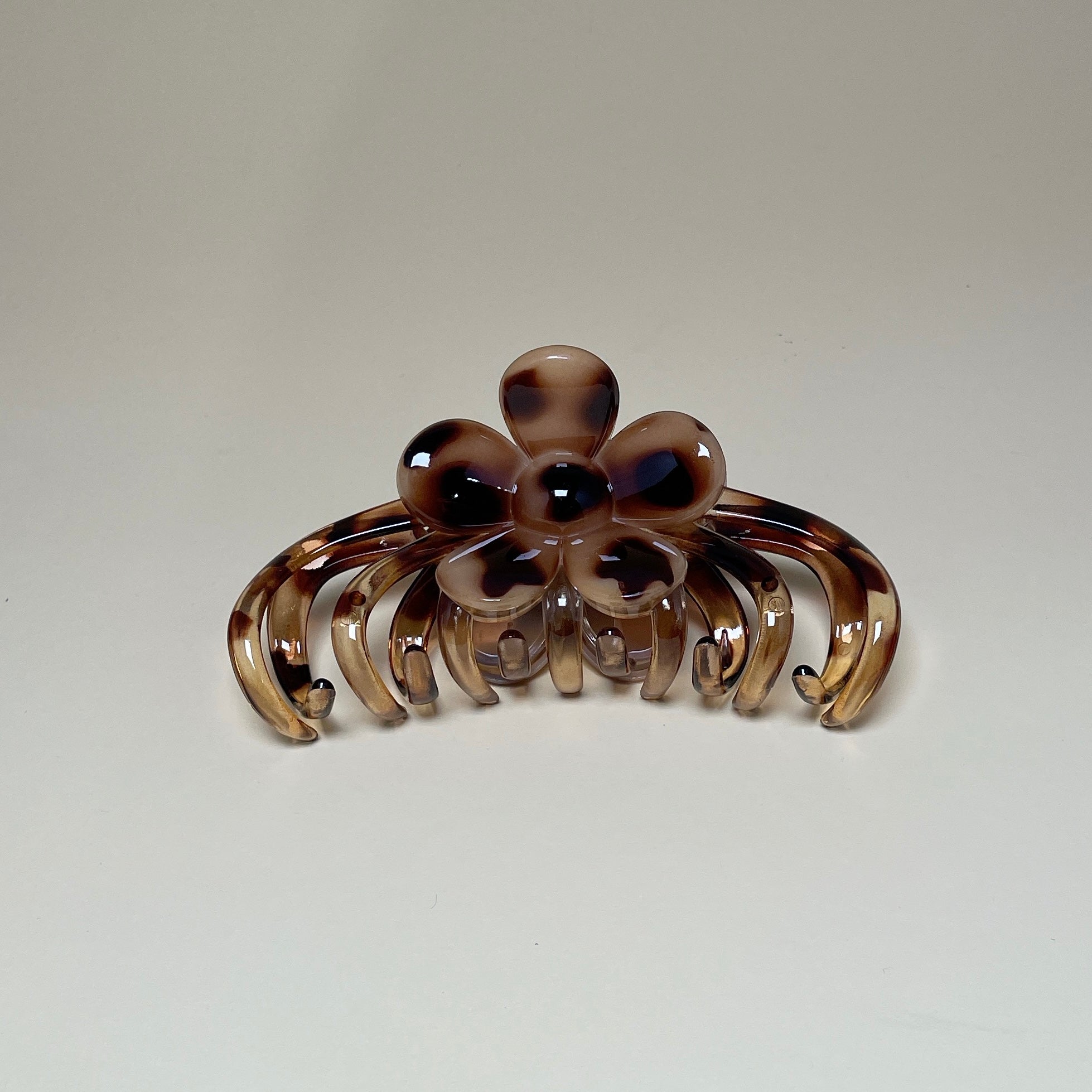 Flower hairclip - Tortoise