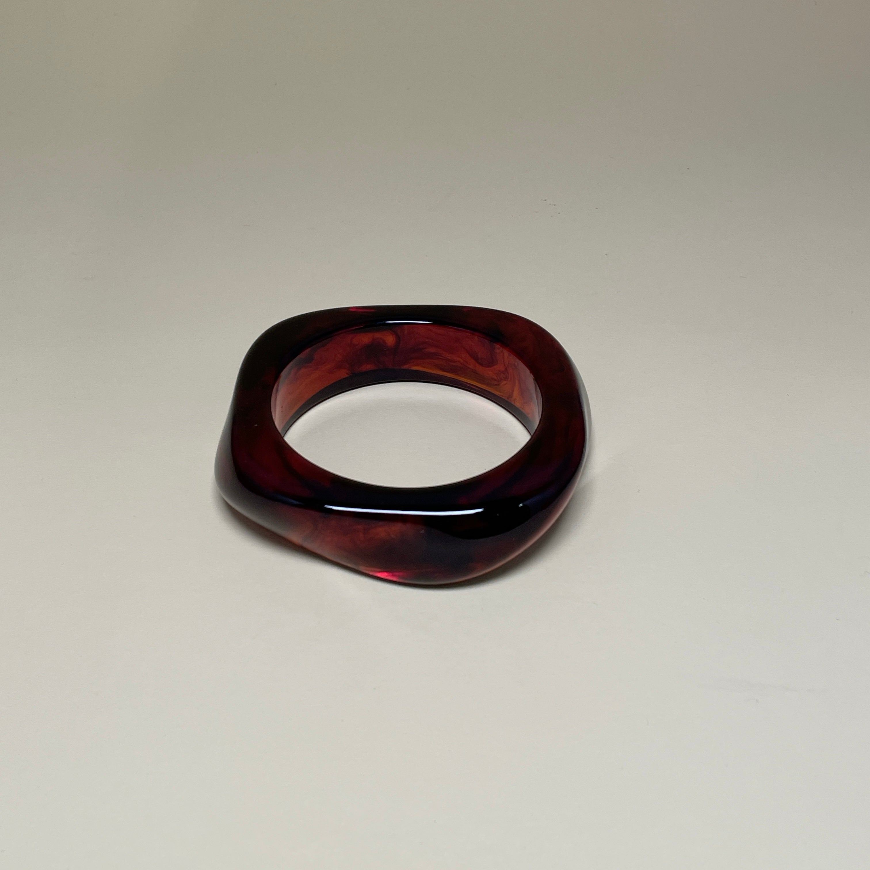 Block Bangle - Dark Tortoise