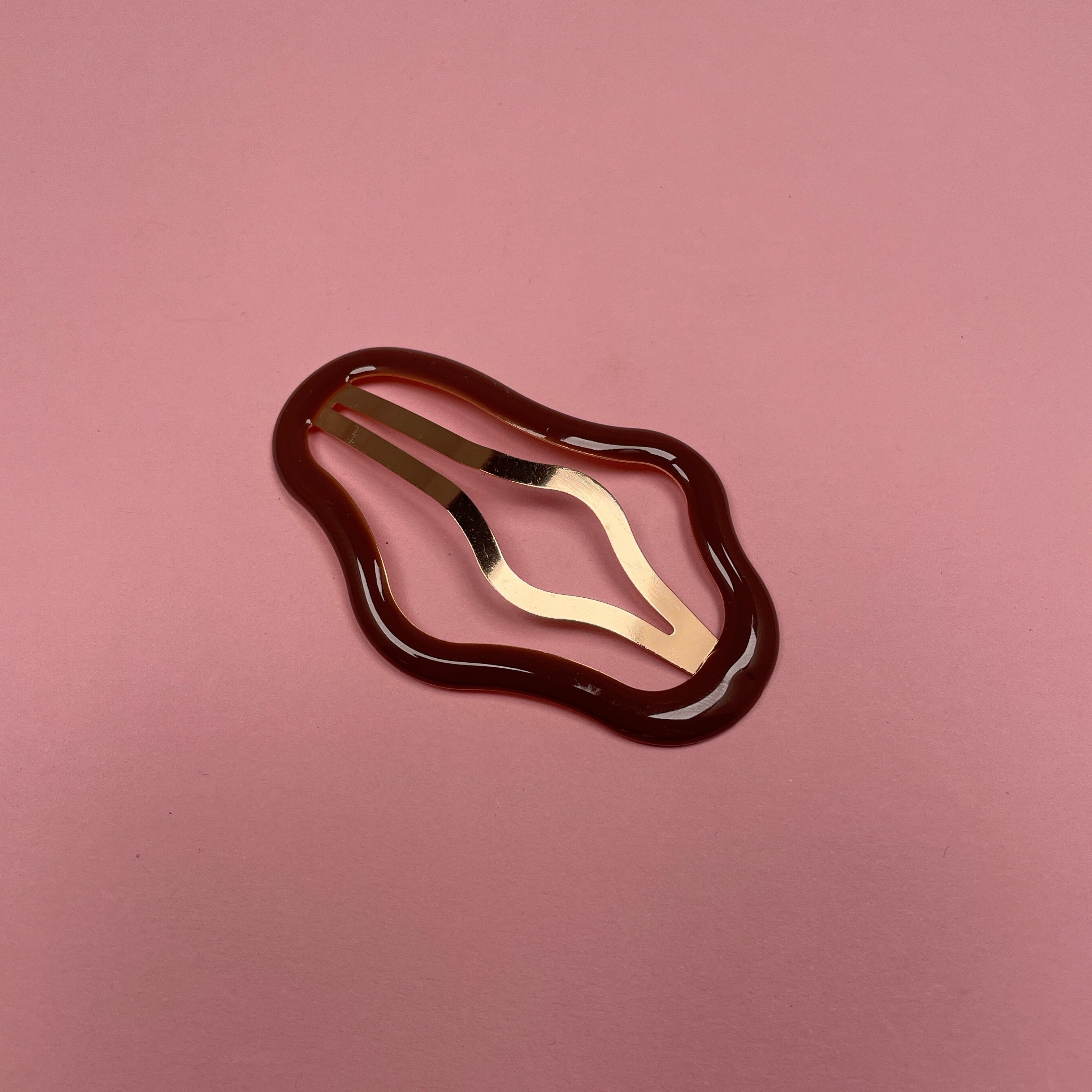 Doodle Hairclip - Brown