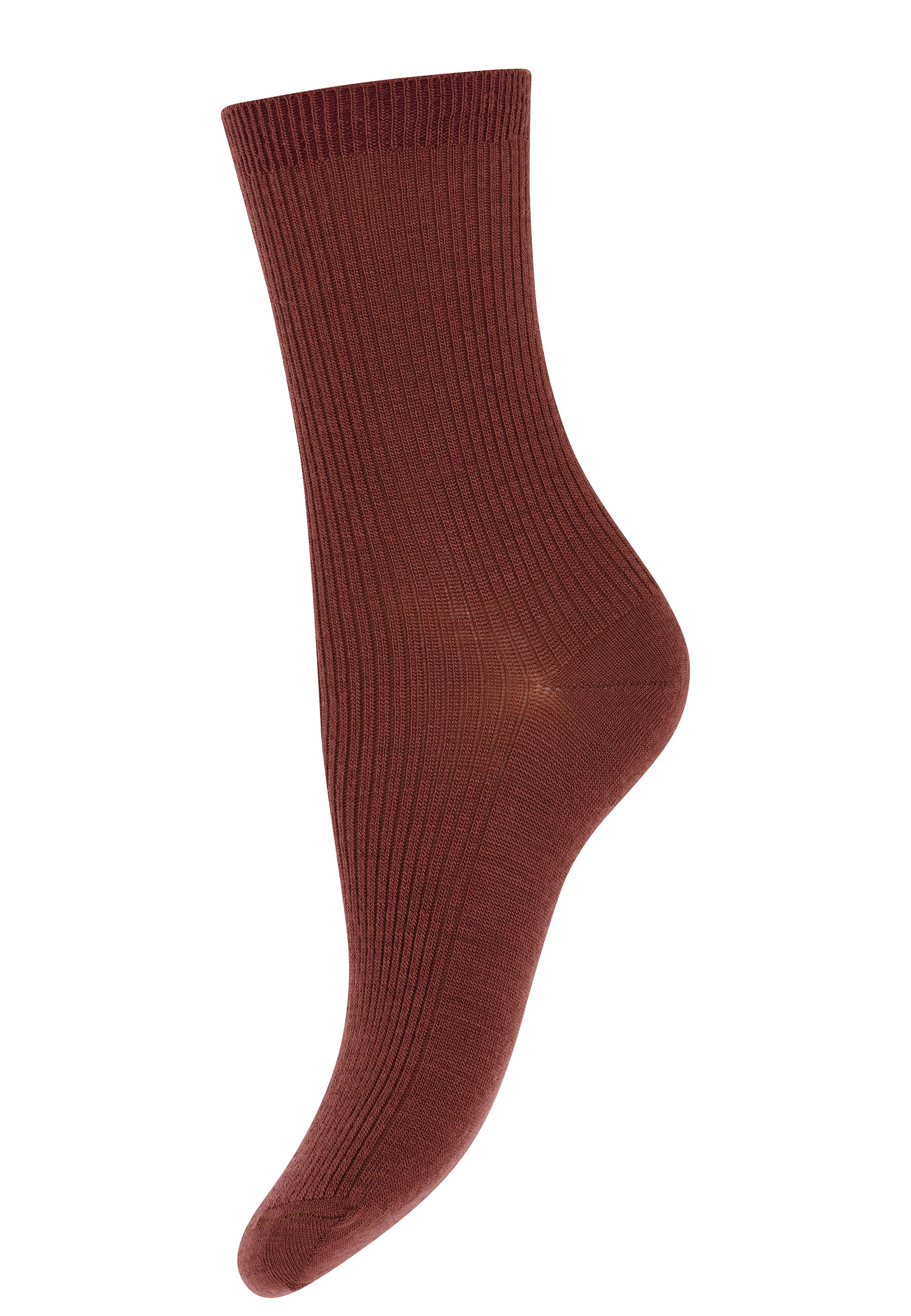 MP Fine Wool Rib Socks - Hot Chocolate