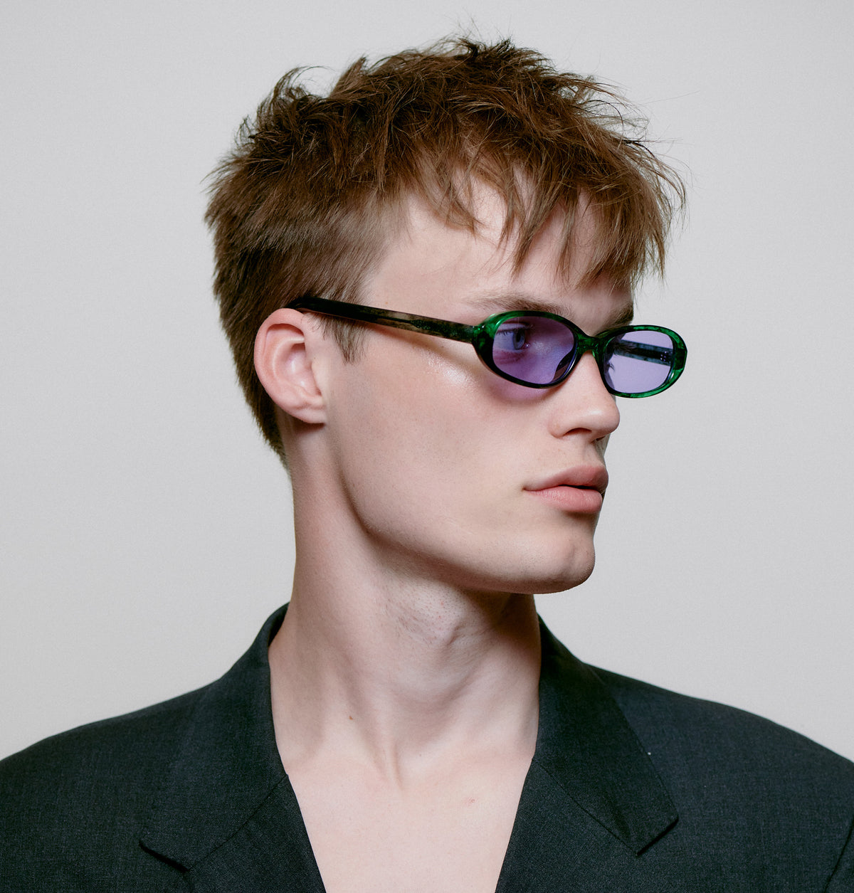 Macy Sunglasses - Green Marble Transparent — billede 4 af 4