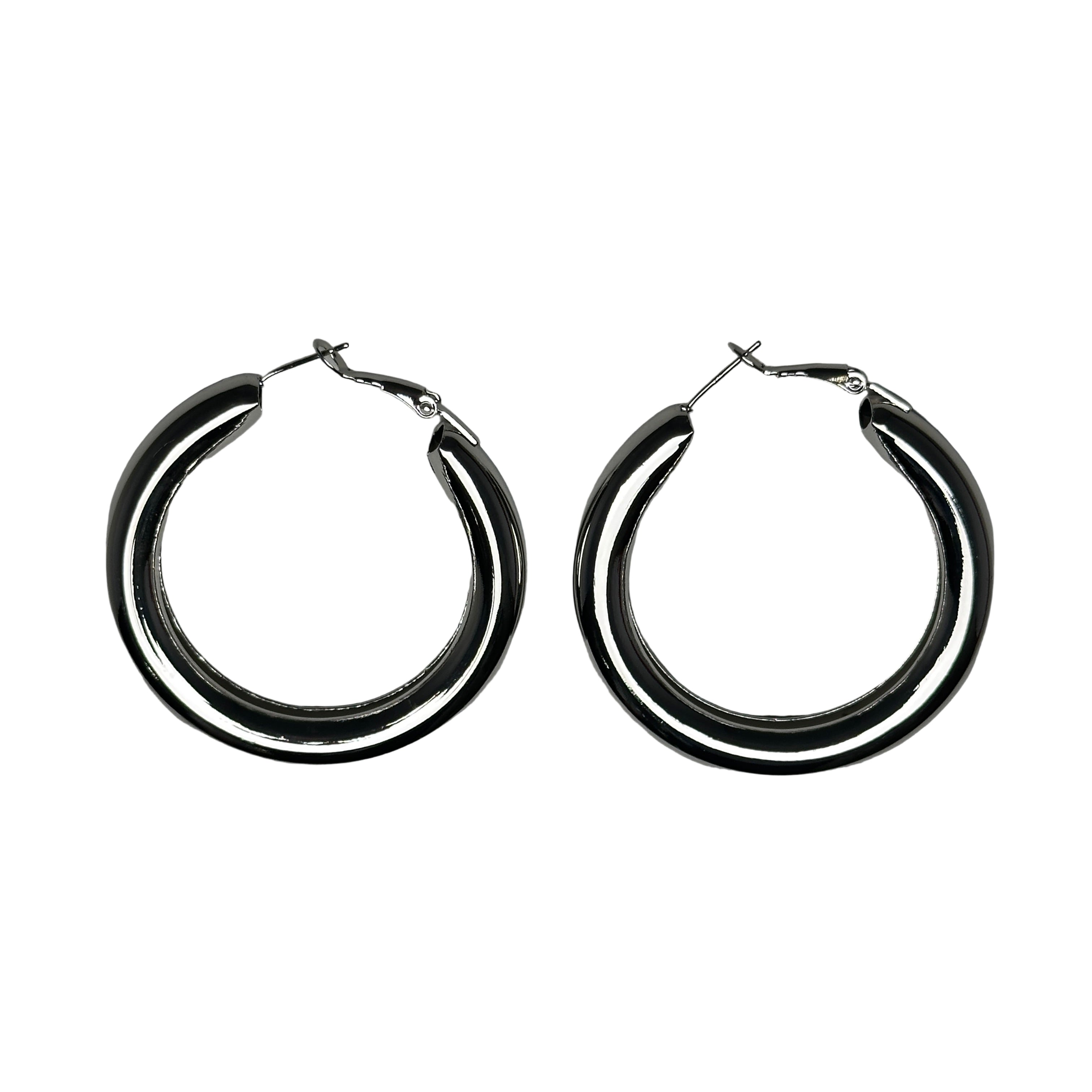 Chunky Hoop 5 cm - Silver