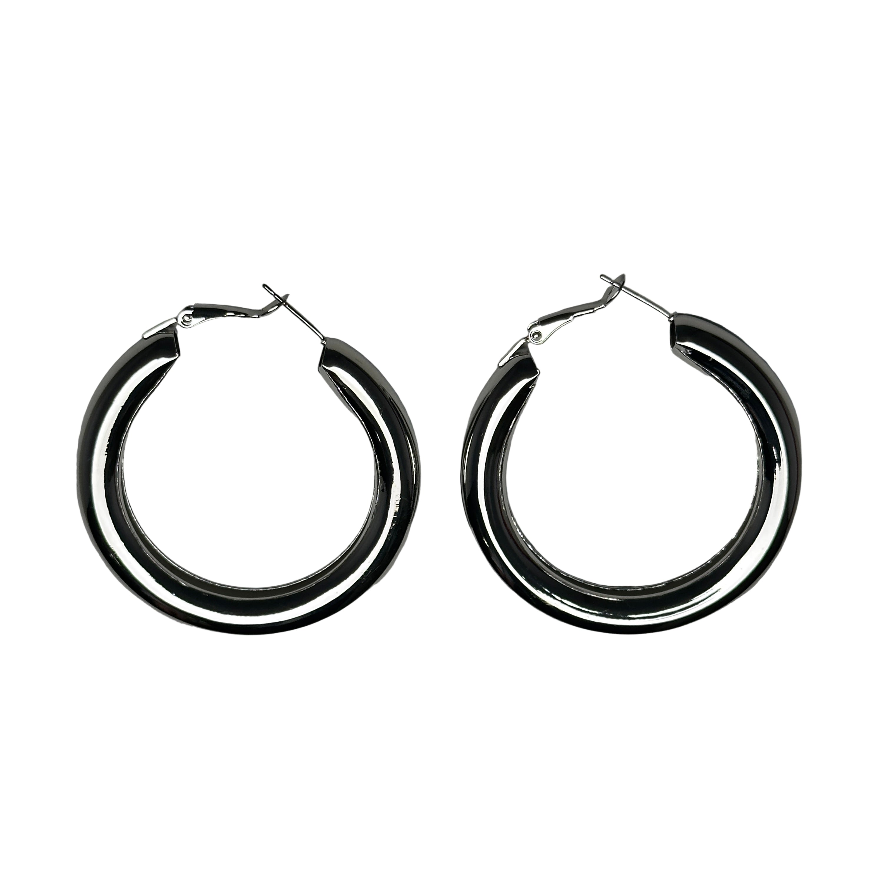 Chunky Hoop 5 cm - Silver