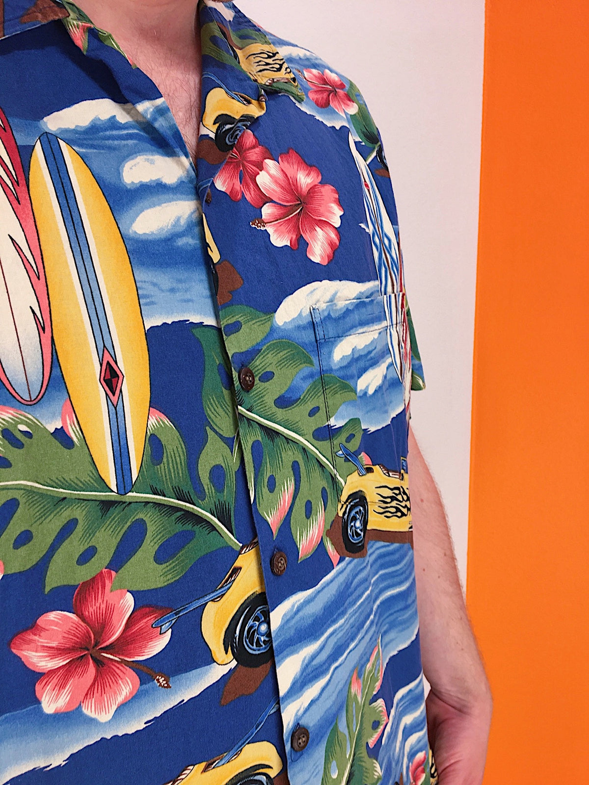 Blå Hawaiiskjorte