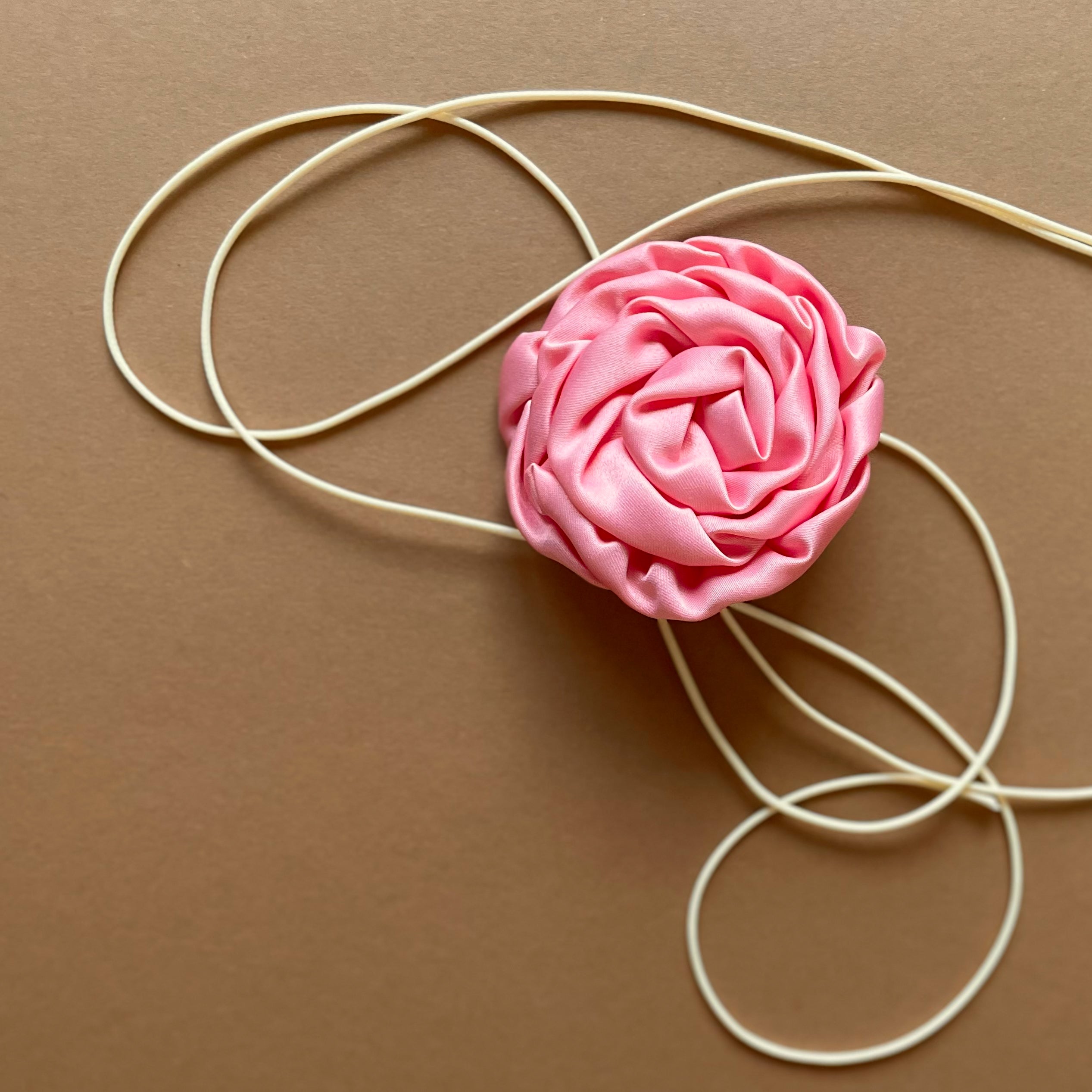 Multiflower - Satin Rosette - 8 cm - Pink