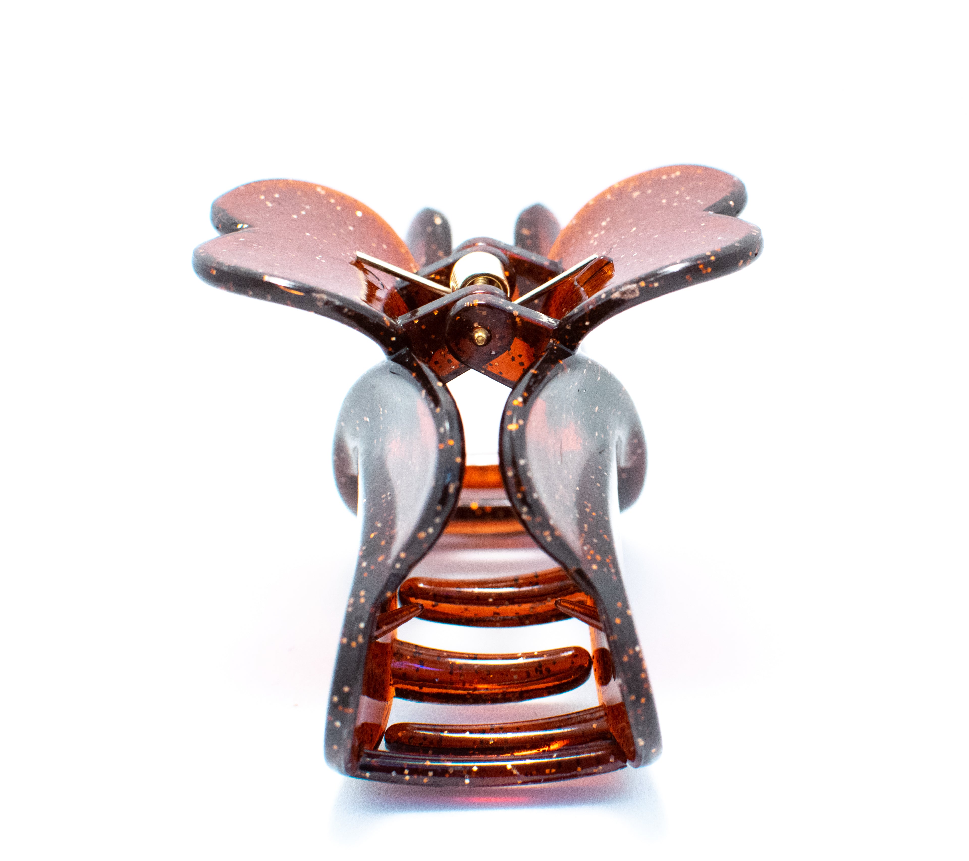 Twist Hairclip - Brun m. Glitter