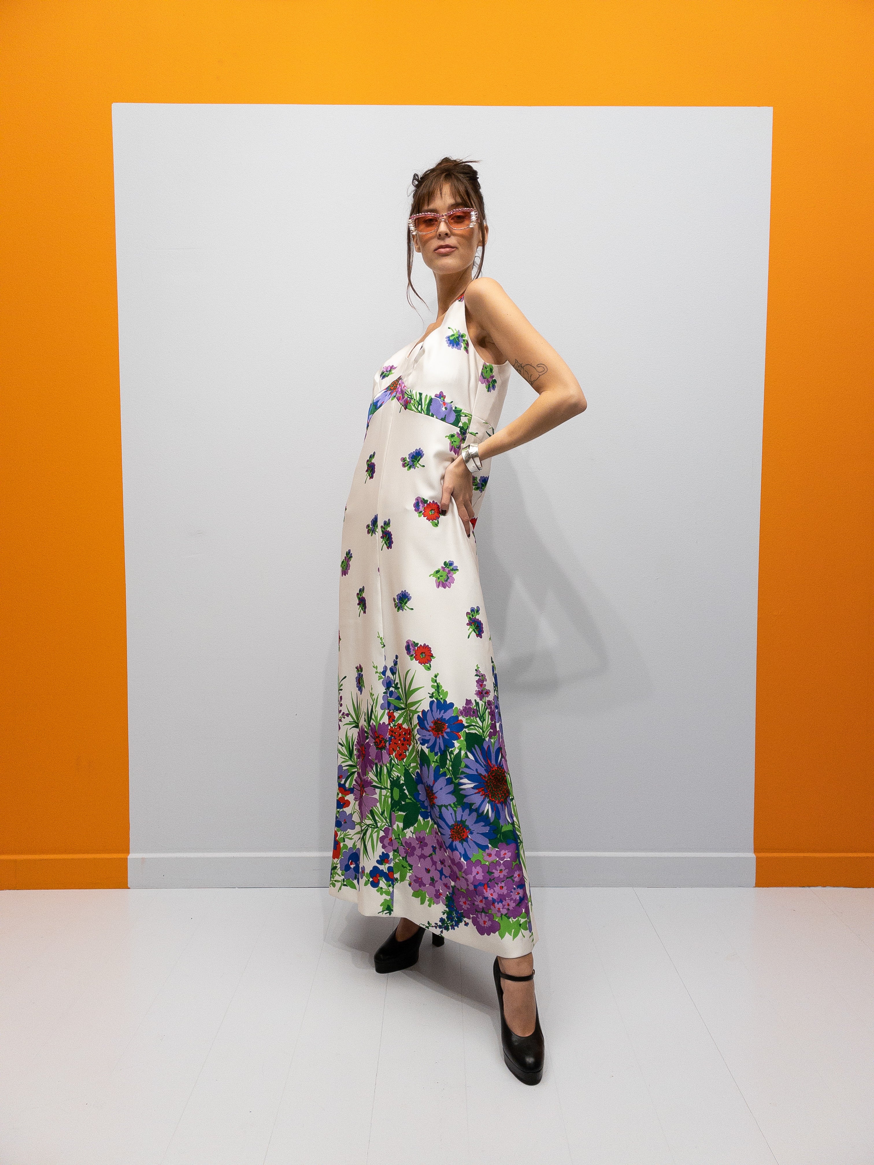 Vintage Blomster Maxikjole