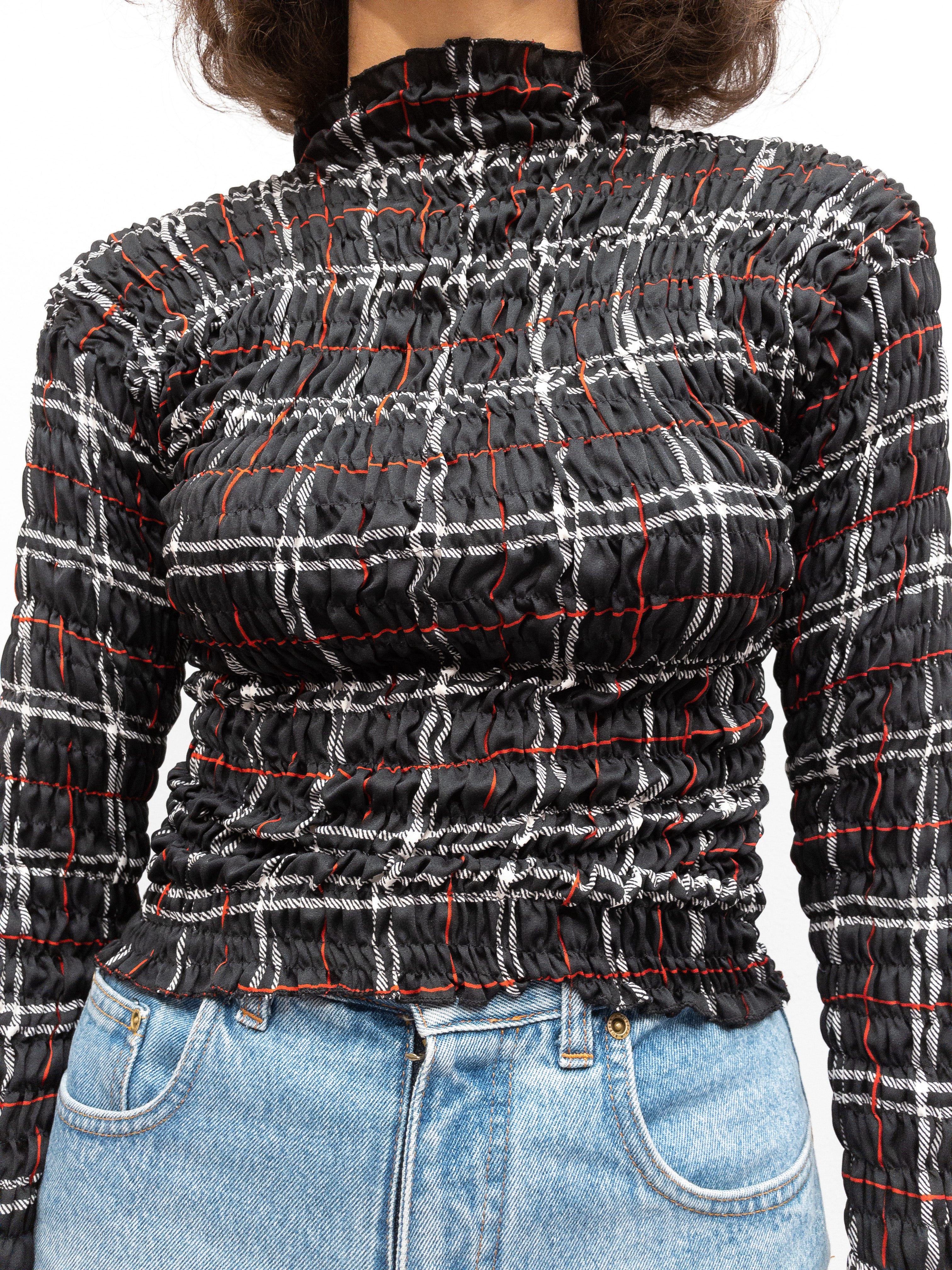 Smock Top Sorte Tern - Long Sleeve