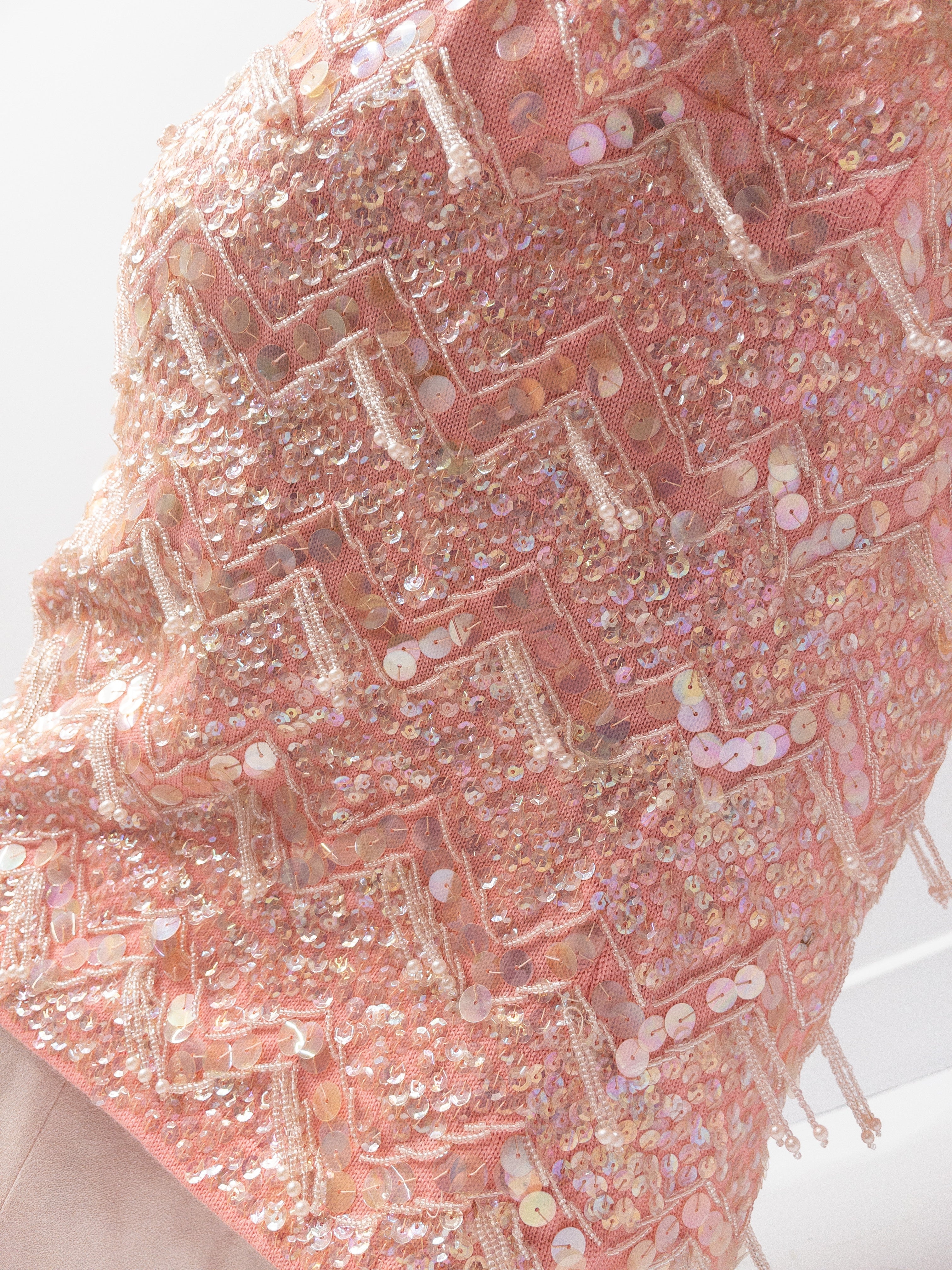 Lyserød Vintage Paillet Top