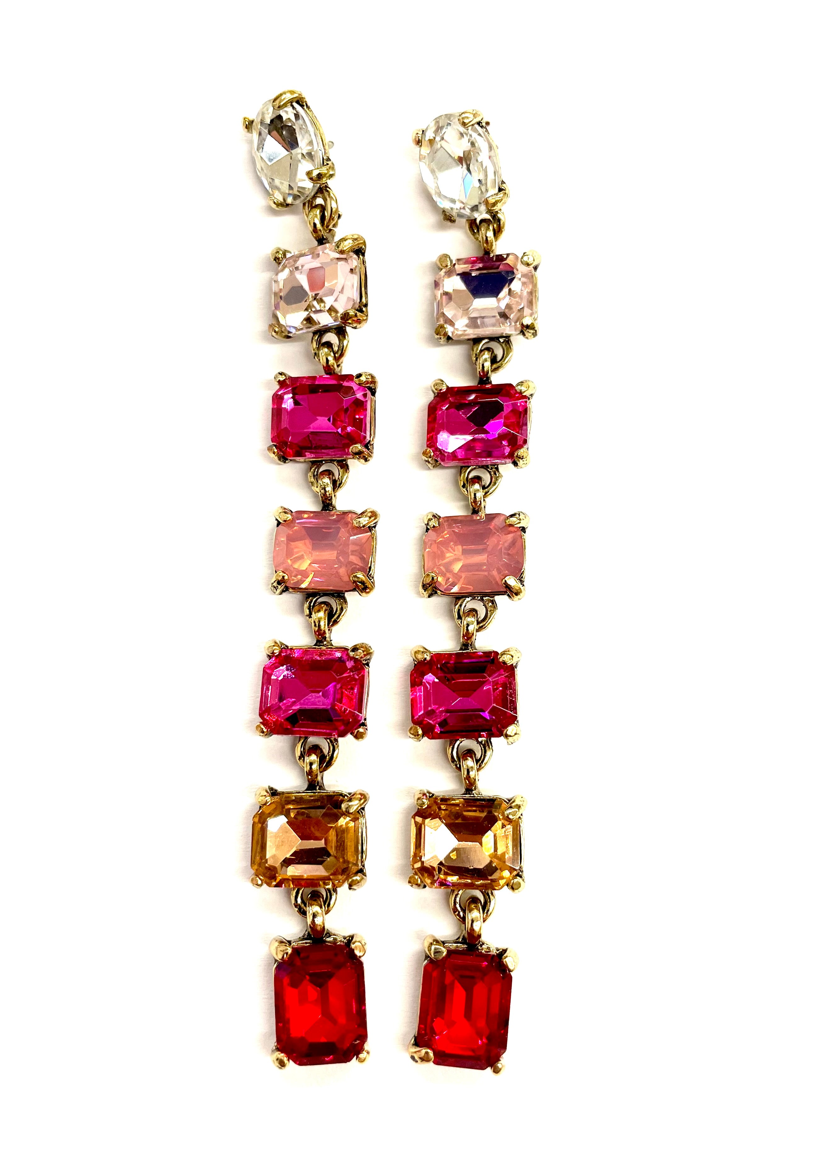 Crystal Xylophone Ear - Red / Rose