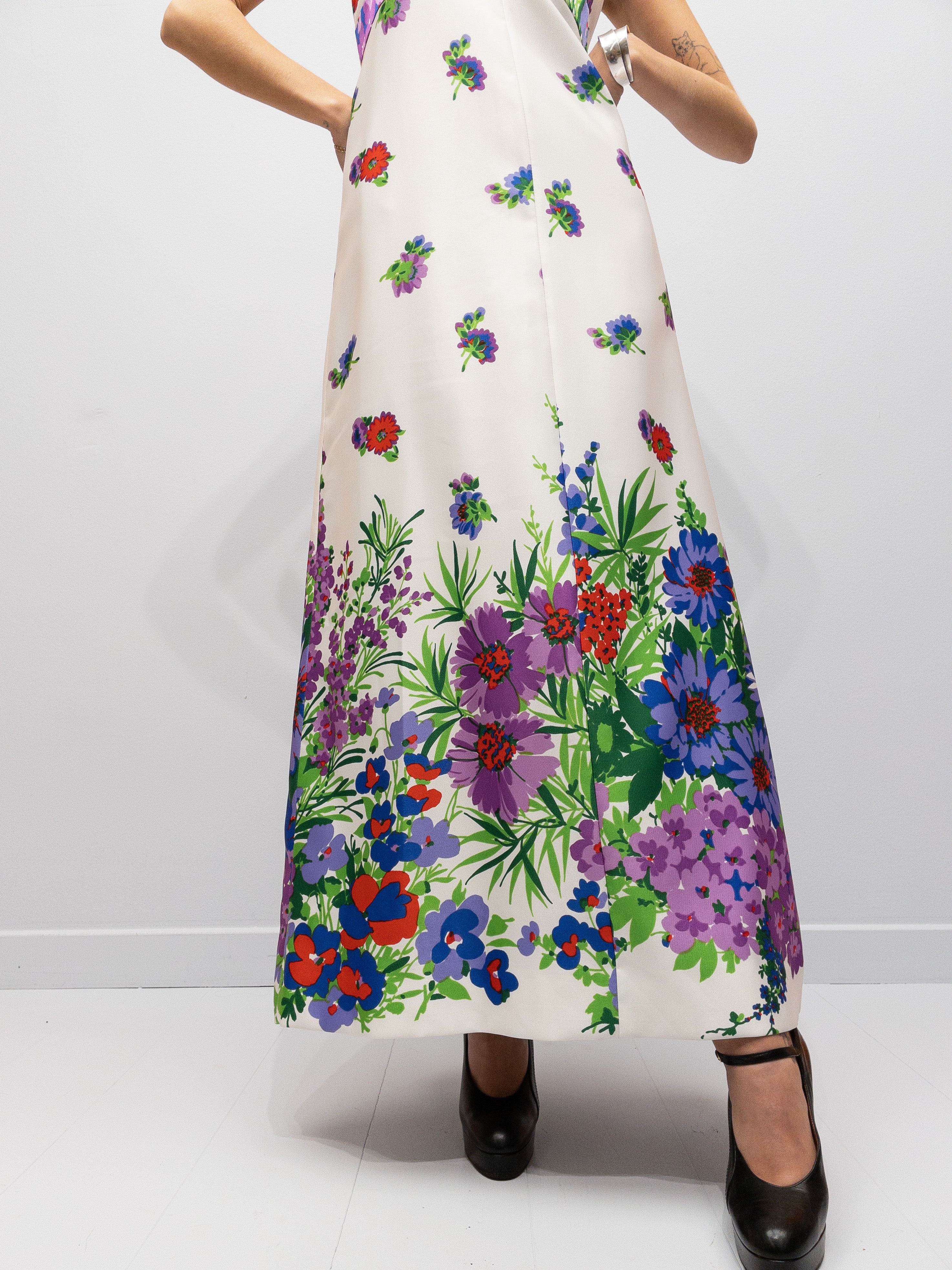 Vintage Blomster Maxikjole