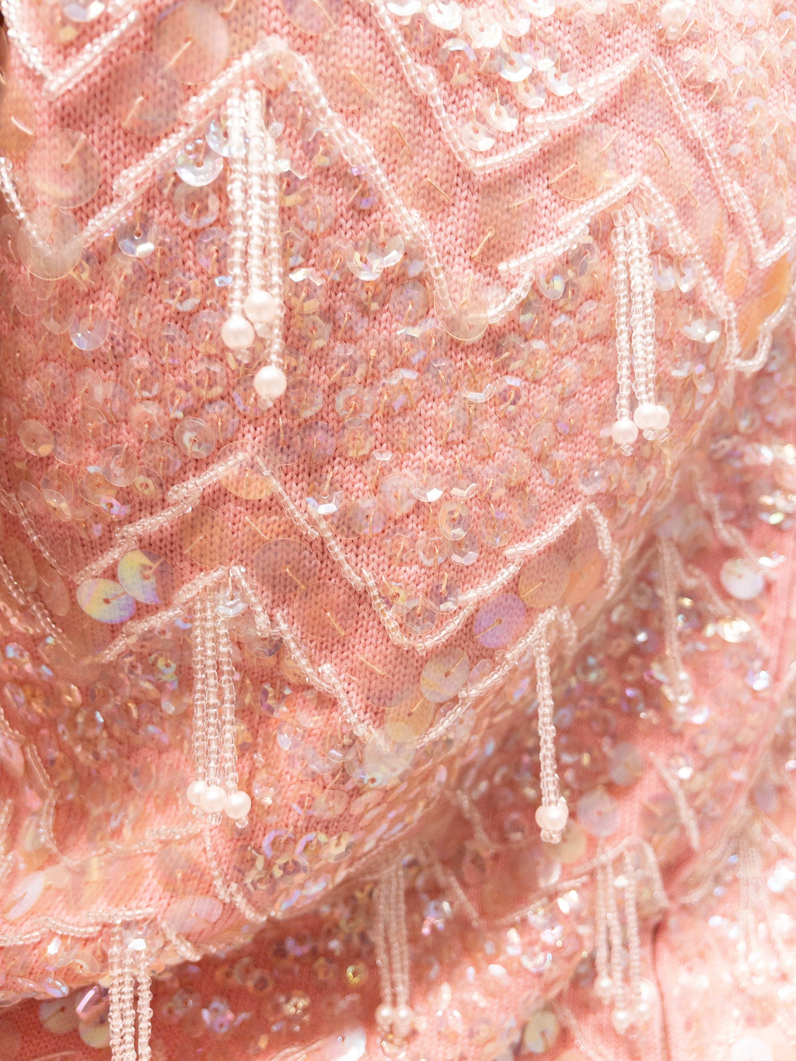 Lyserød Vintage Paillet Top