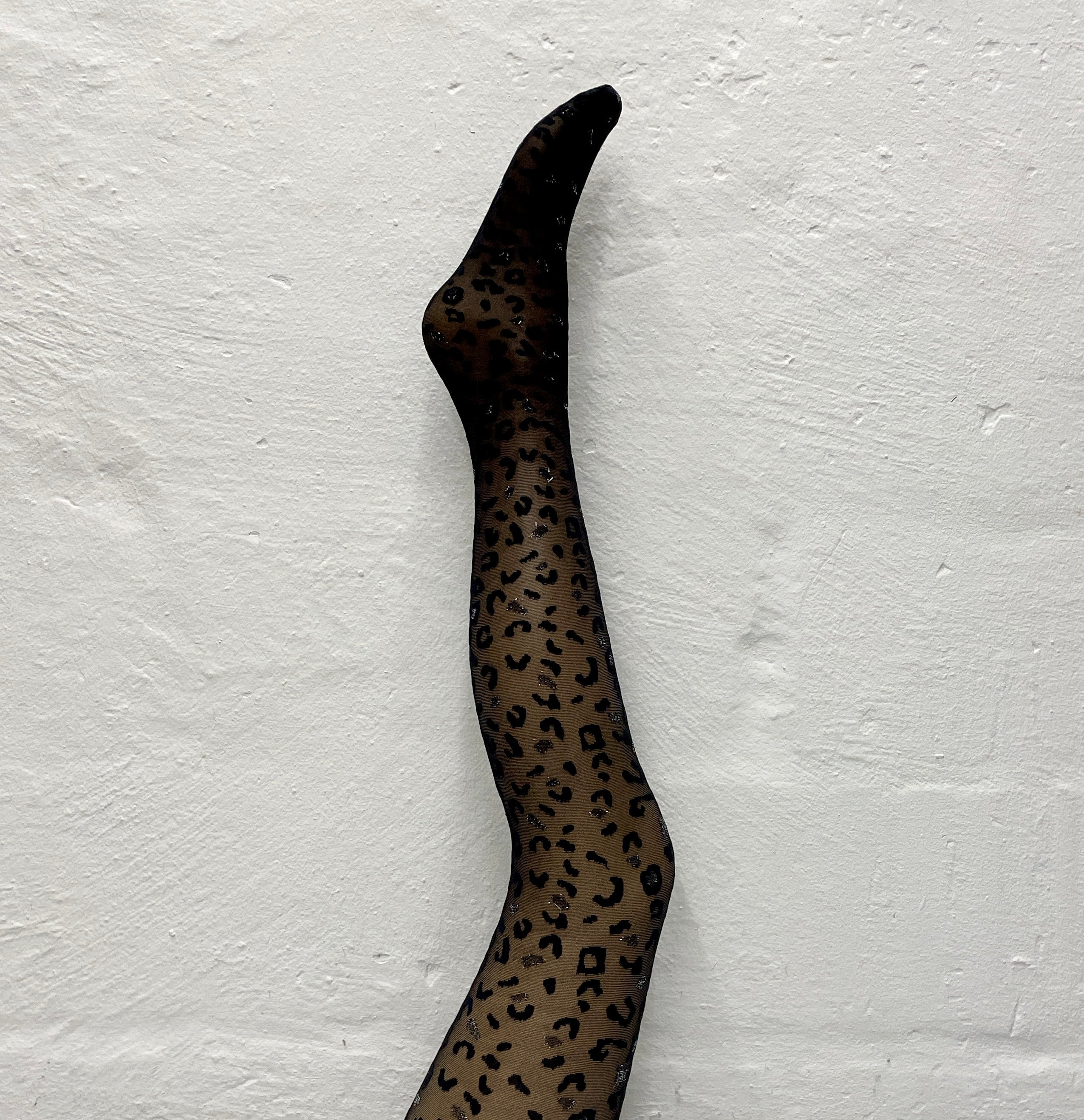 PM Sheer Leopard Glitter Tights