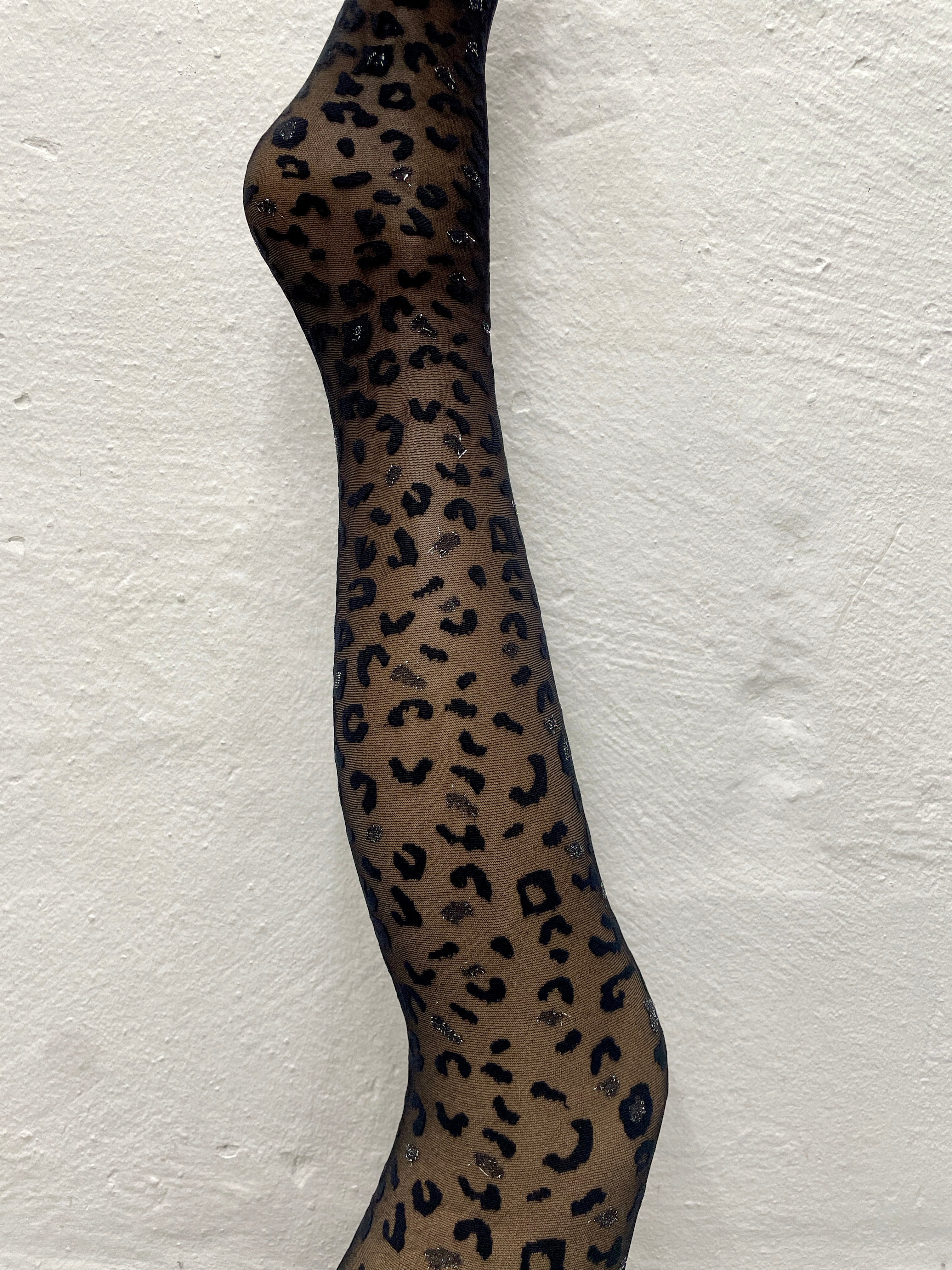 PM Sheer Leopard Glitter Tights