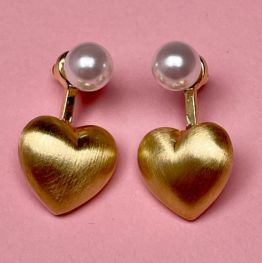 Goldbrushed Heart Ear