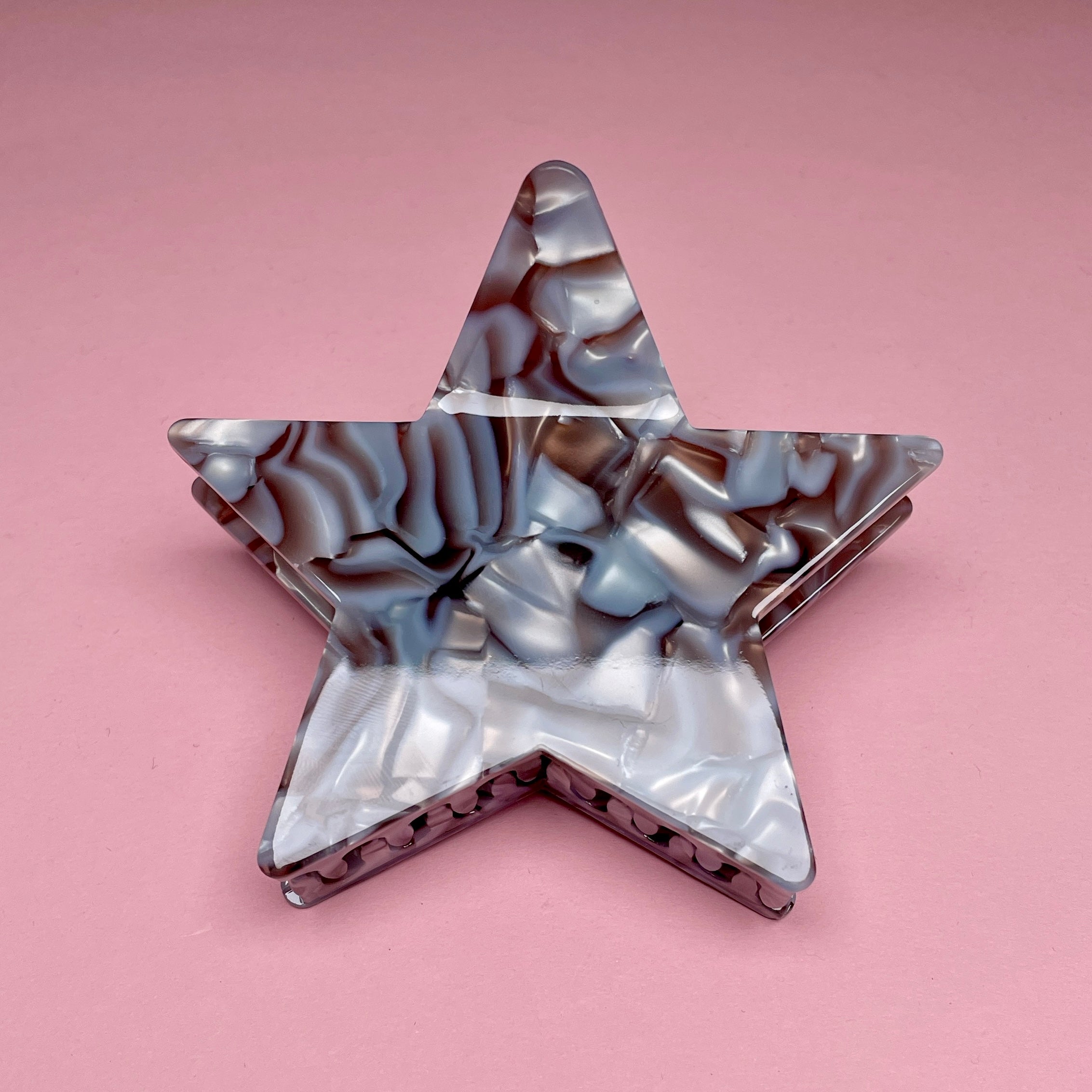 Star Hairclip - Grey/Blue