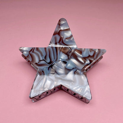 Star Hairclip - Grey/Blue