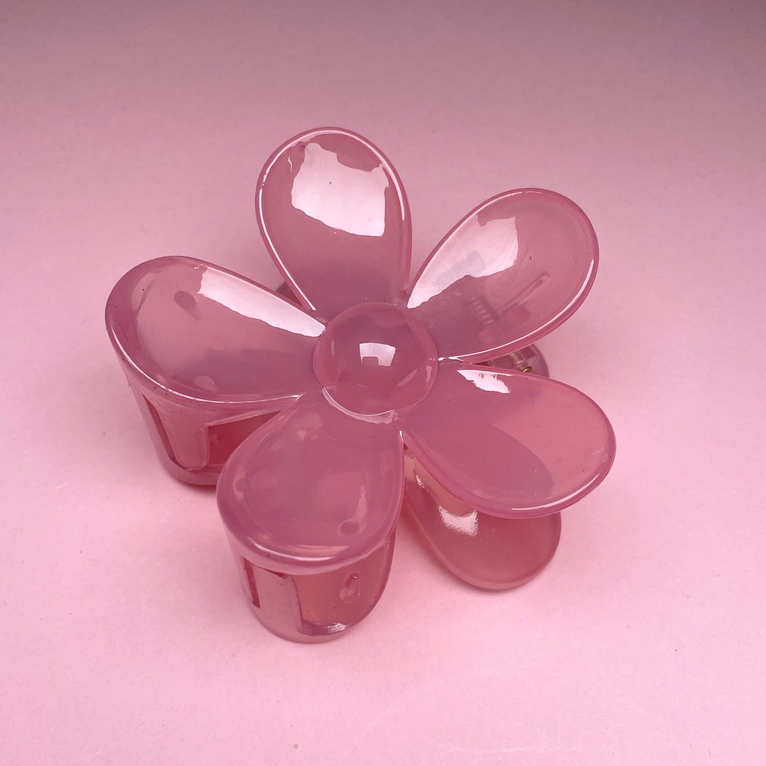 Flower Hairclip - Transparent Pink