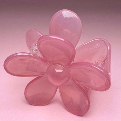Flower Hairclip - Transparent Pink