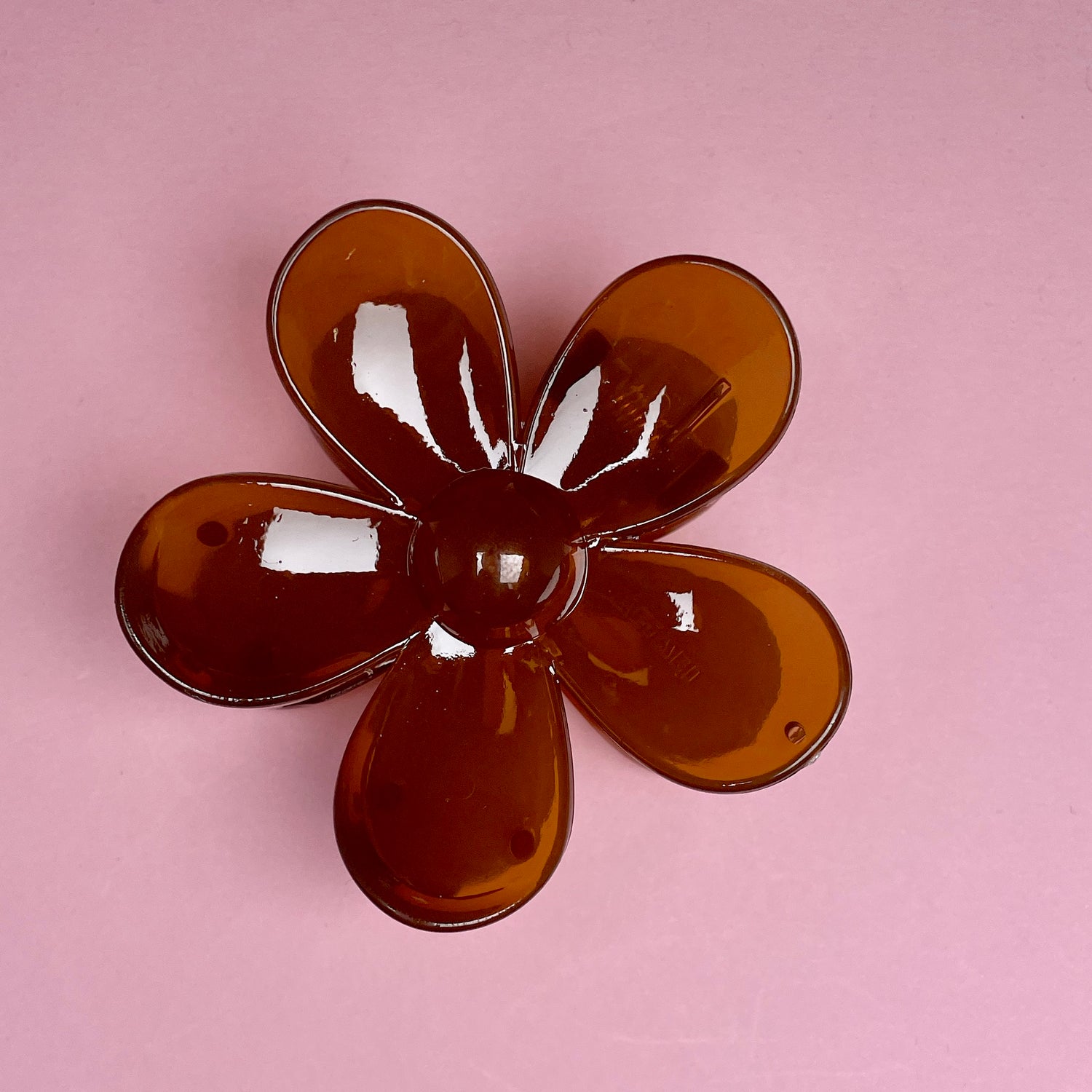 Flower Hairclip - Transparent Copper