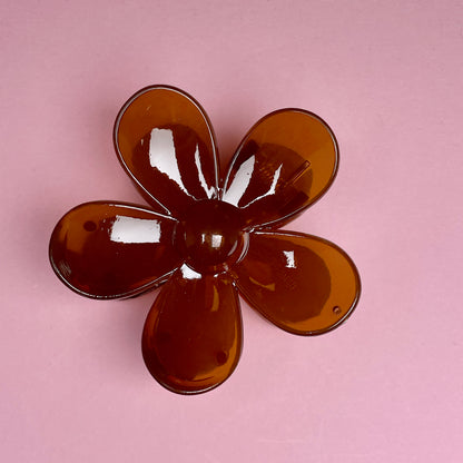 Flower Hairclip - Transparent Copper