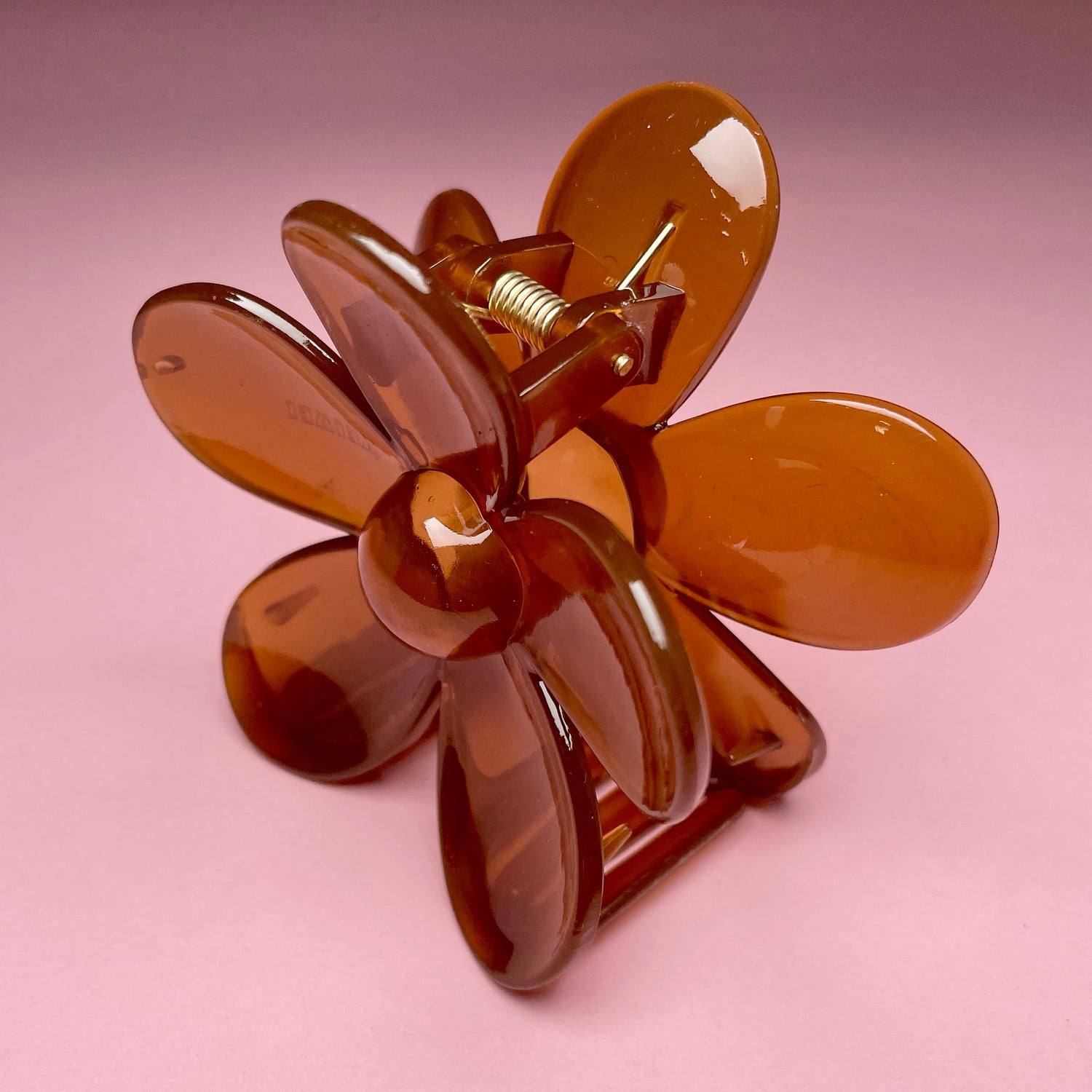 Flower Hairclip - Transparent Copper