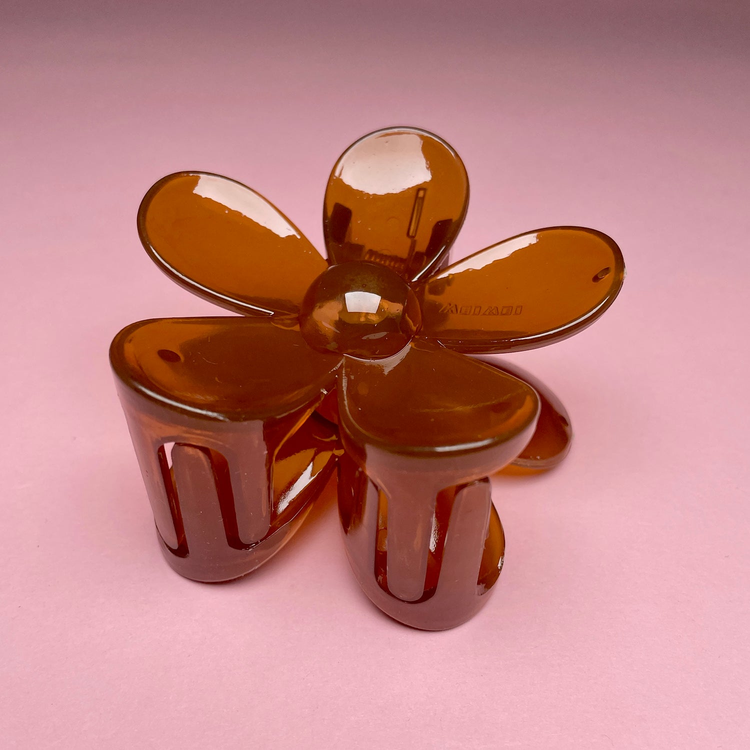 Flower Hairclip - Transparent Copper