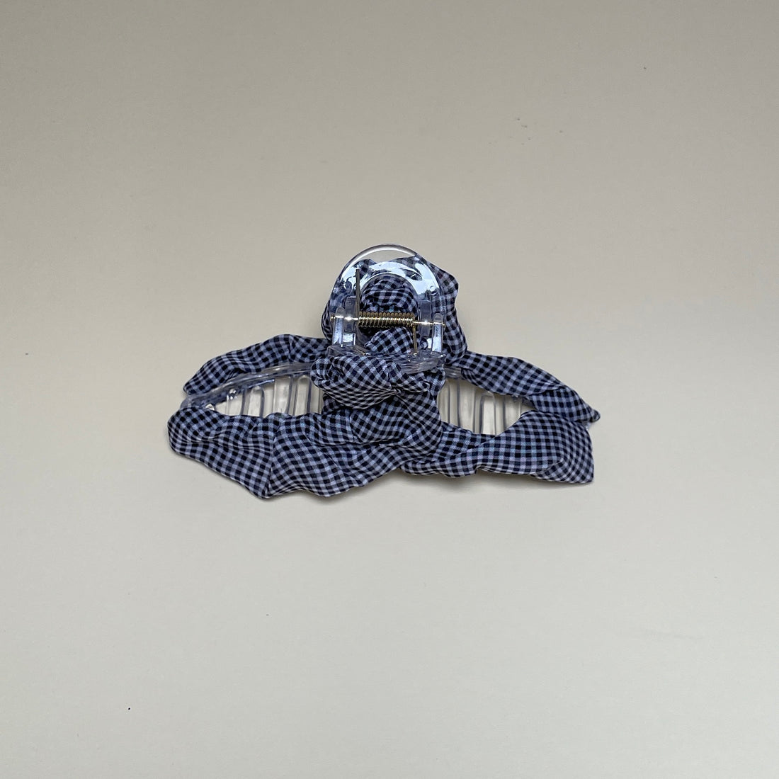 Gingham hairclip - Black/White