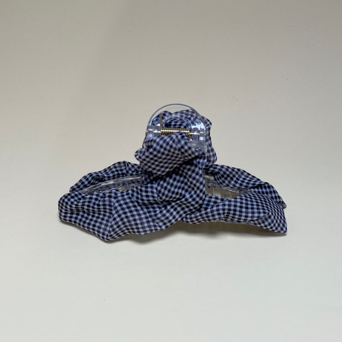Gingham hairclip - Black/White