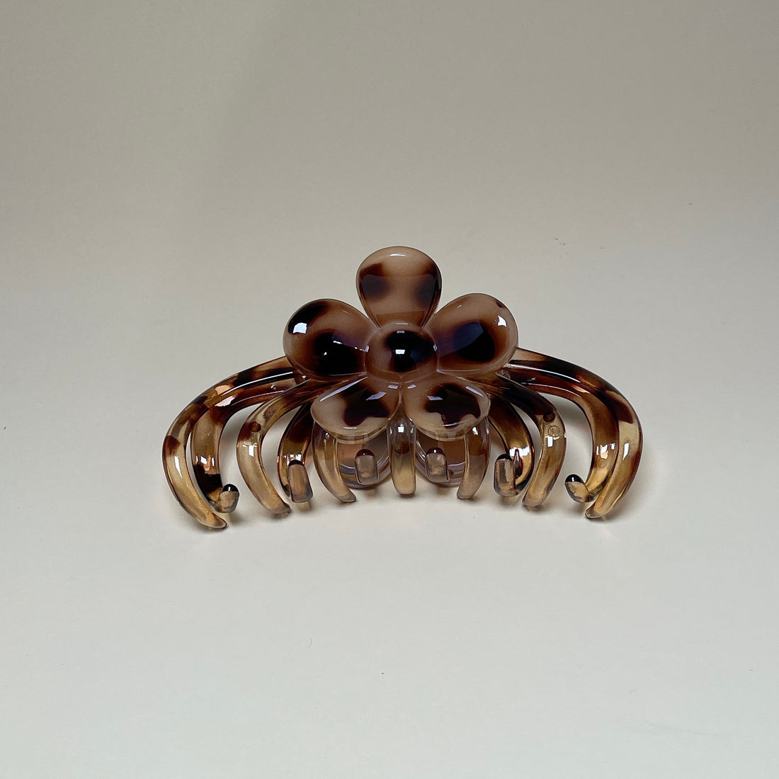 Flower hairclip - Tortoise
