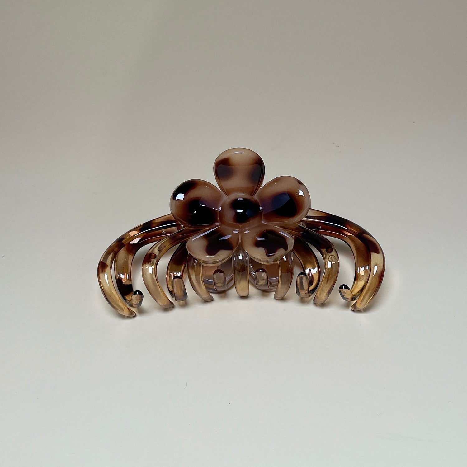 Flower hairclip - Tortoise