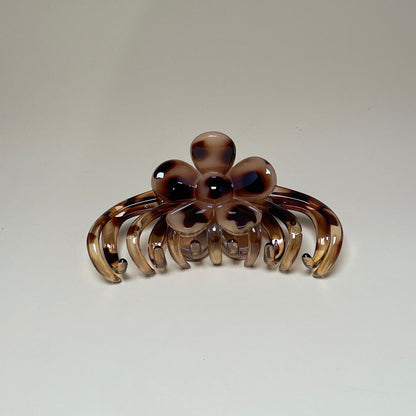 Flower hairclip - Tortoise