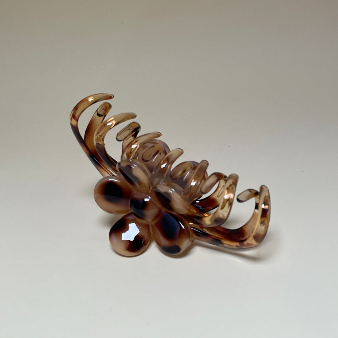 Flower hairclip - Tortoise