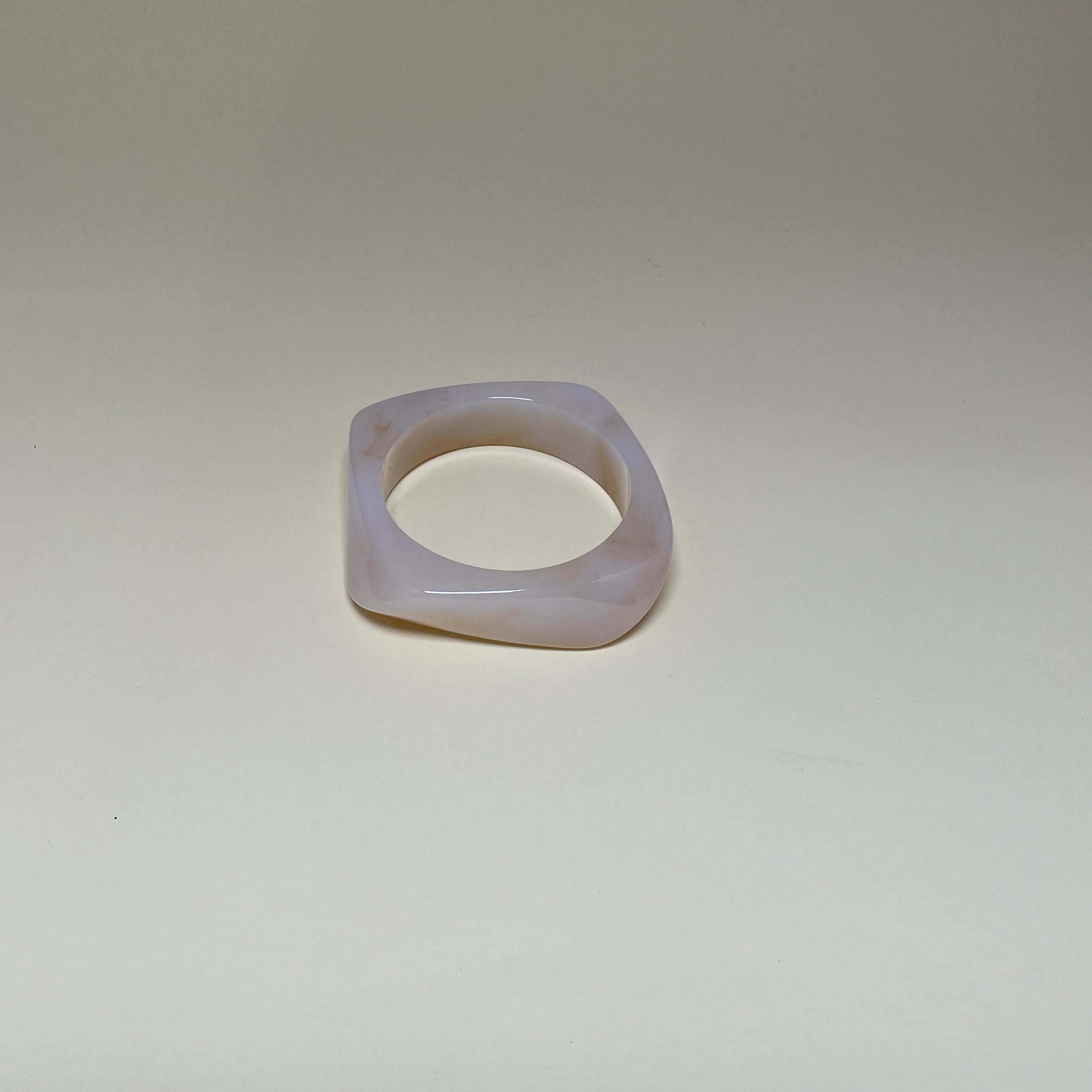 Block Bangle - Bone