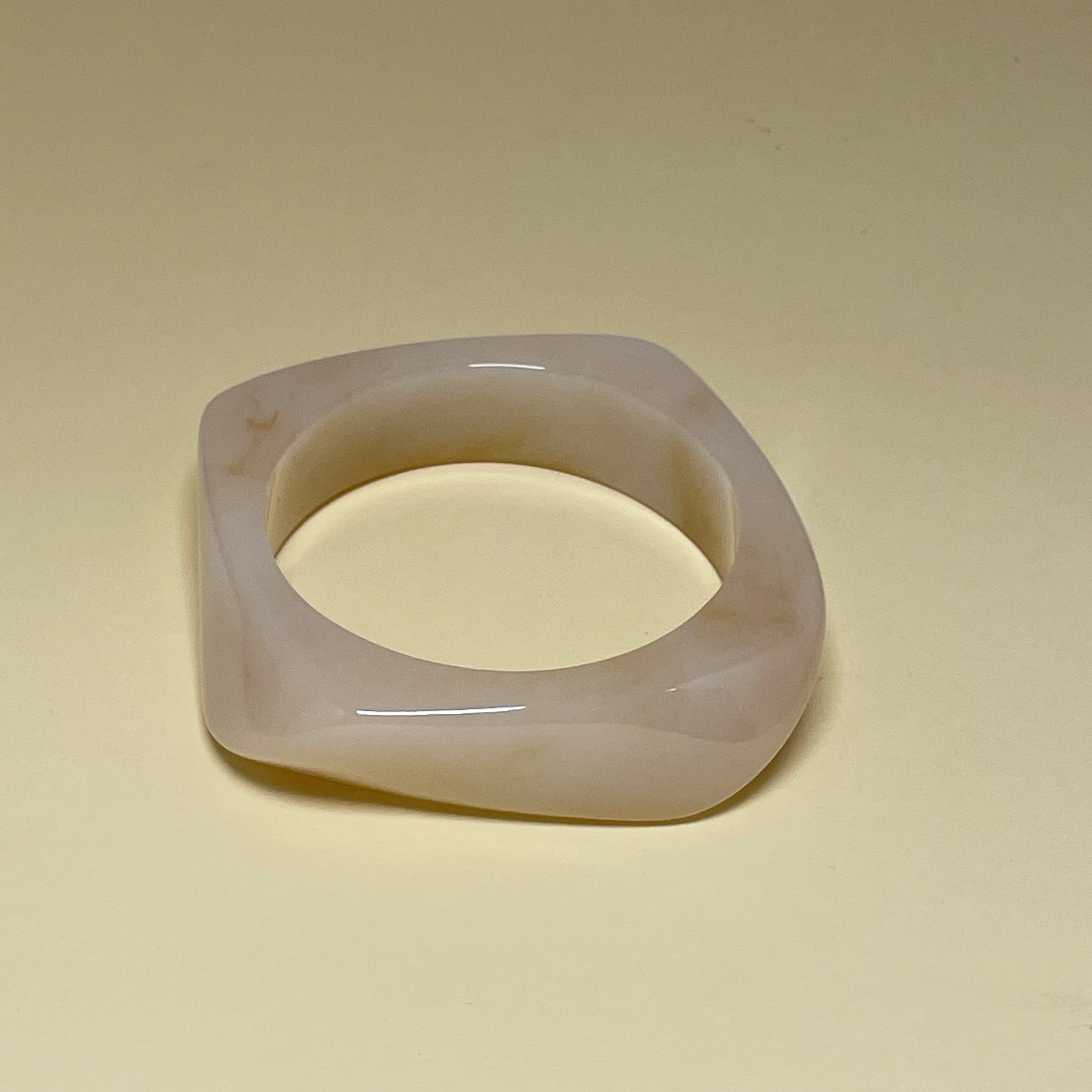 Block Bangle - Bone