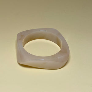 Block Bangle - Bone