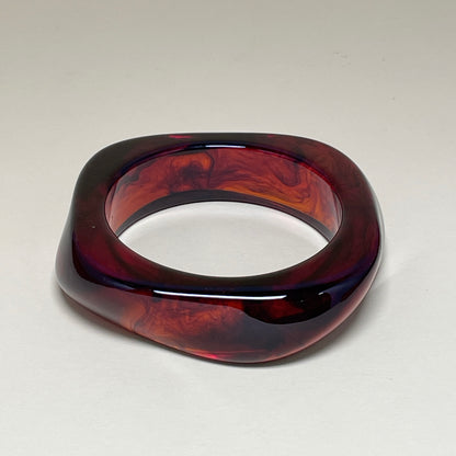 Block Bangle - Dark Tortoise