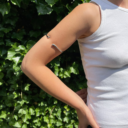 Wave Arm Cuff - Silver