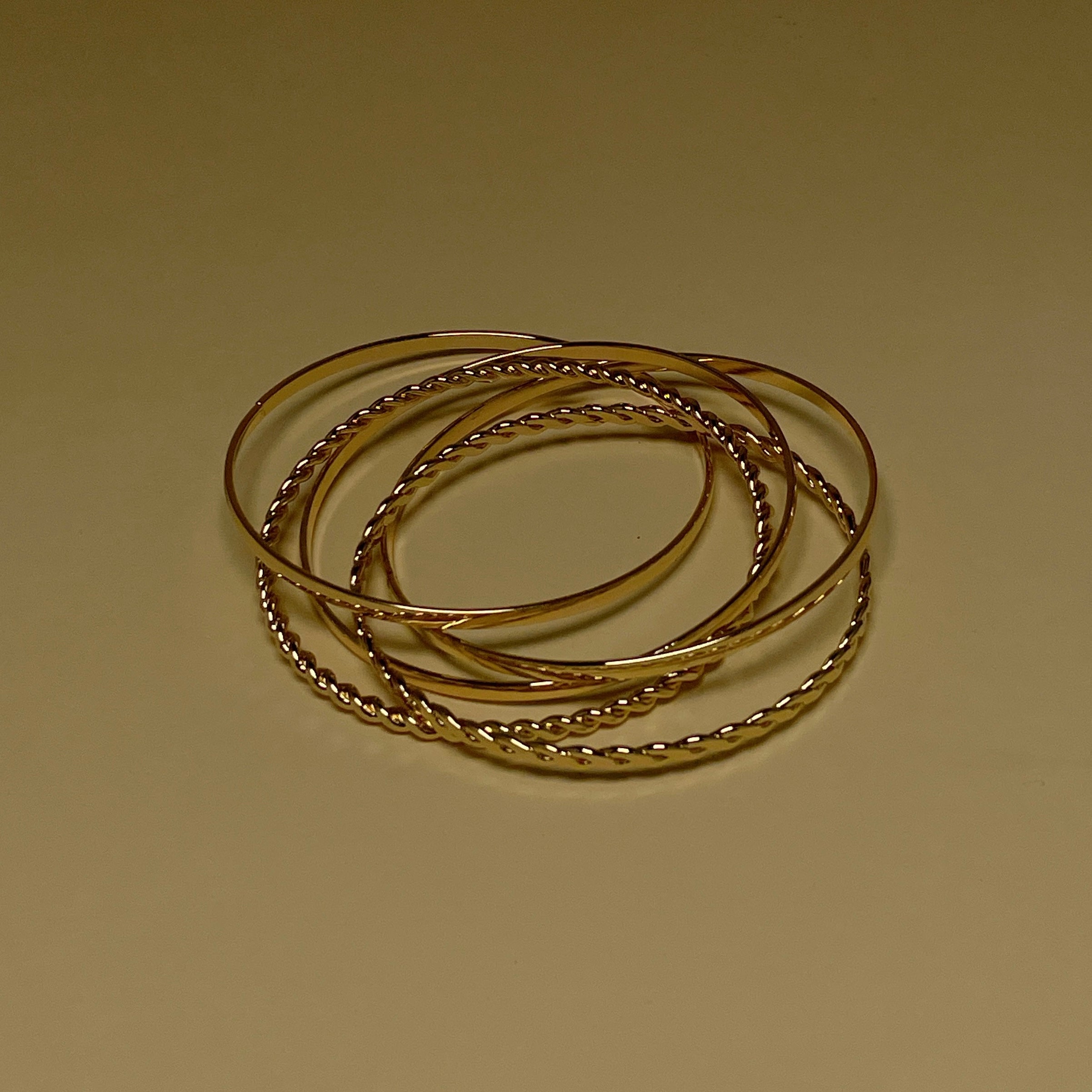 Five Loop Bangle - Gold