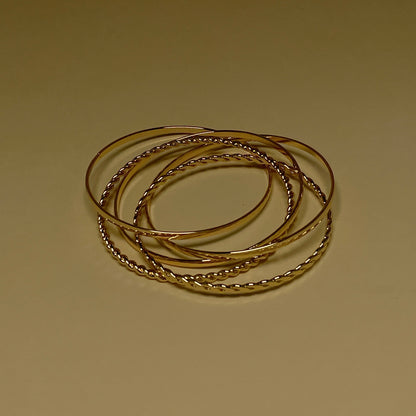 Five Loop Bangle - Gold