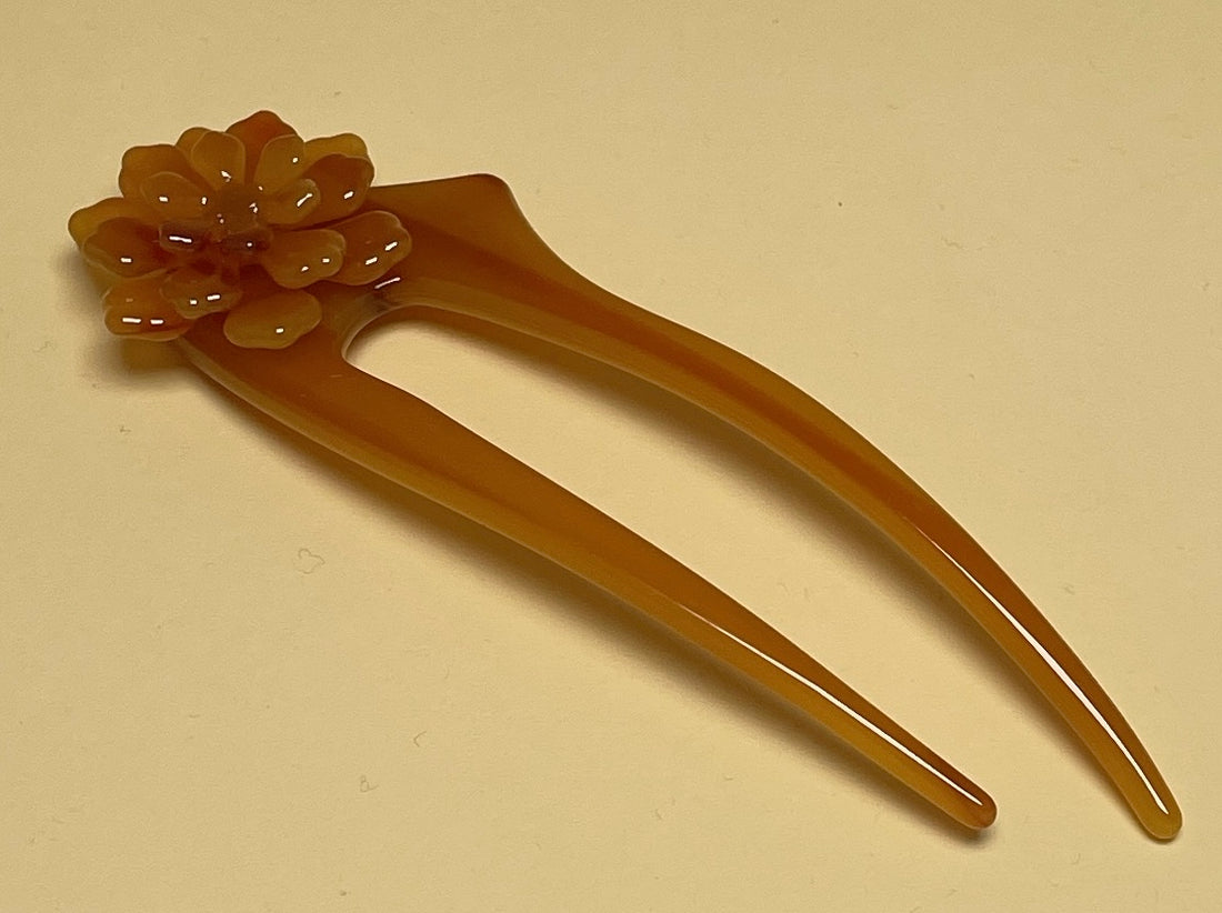Blossom Hair Fork - Caramel