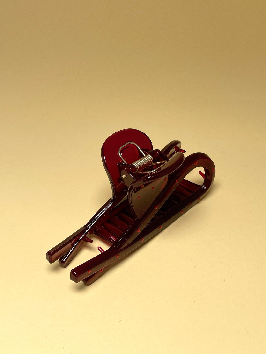 Dottie Hair Clip - Bordeaux/red