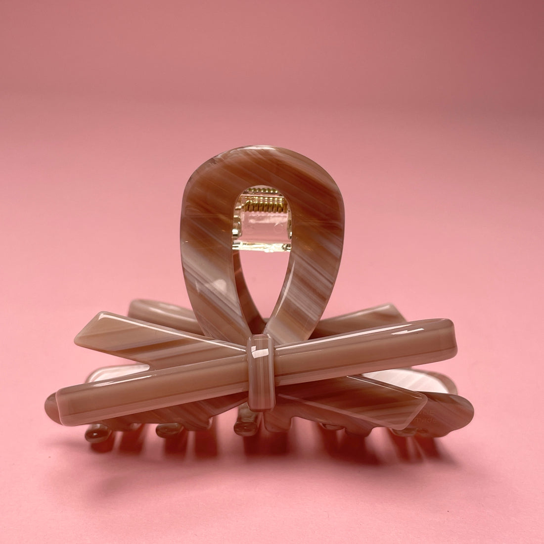 Bow Clip - Light Caramel