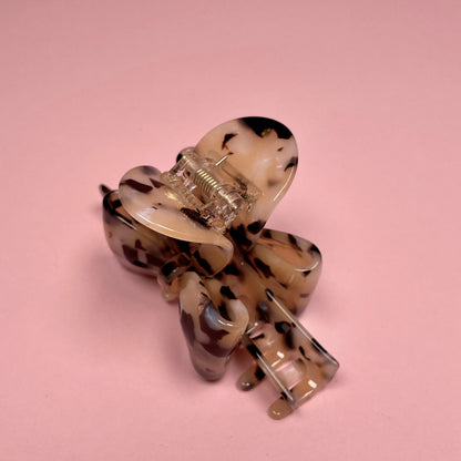Hair Clip with Bow - Tortoise Shell