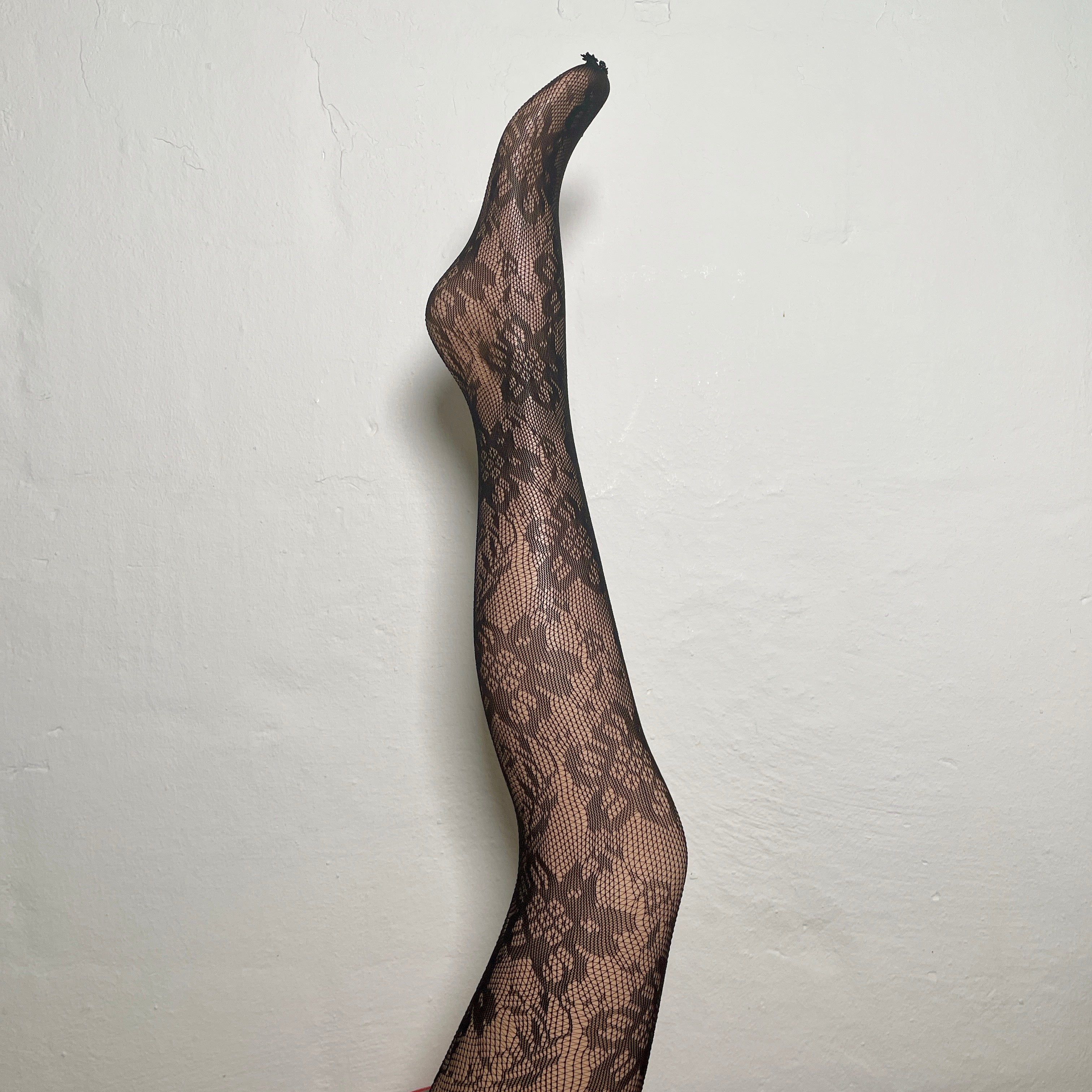 Flower Fishnet Tights NEW - Black