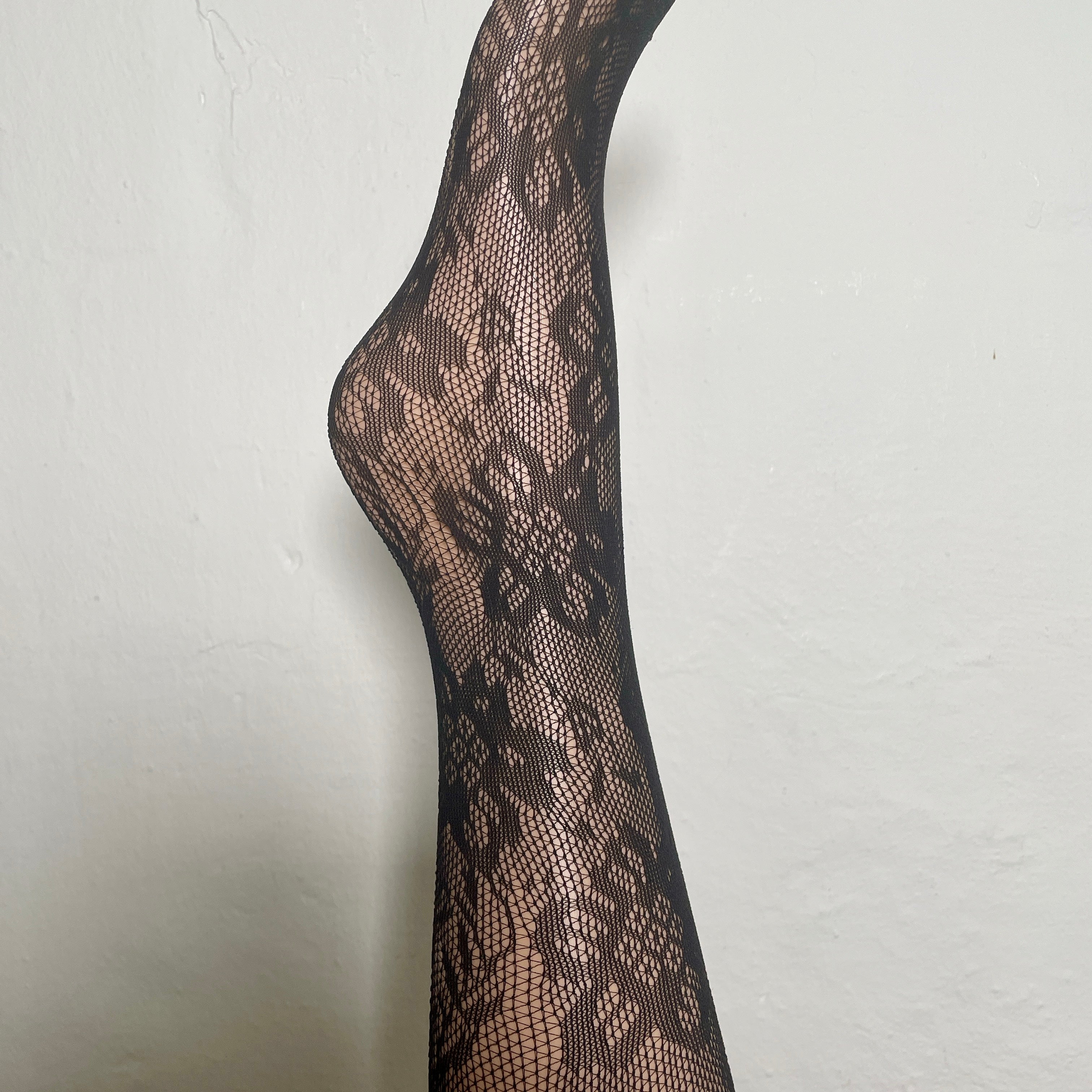 Flower Fishnet Tights NEW - Black