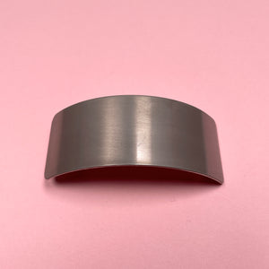 Wide Hair Clip - Mat Silver