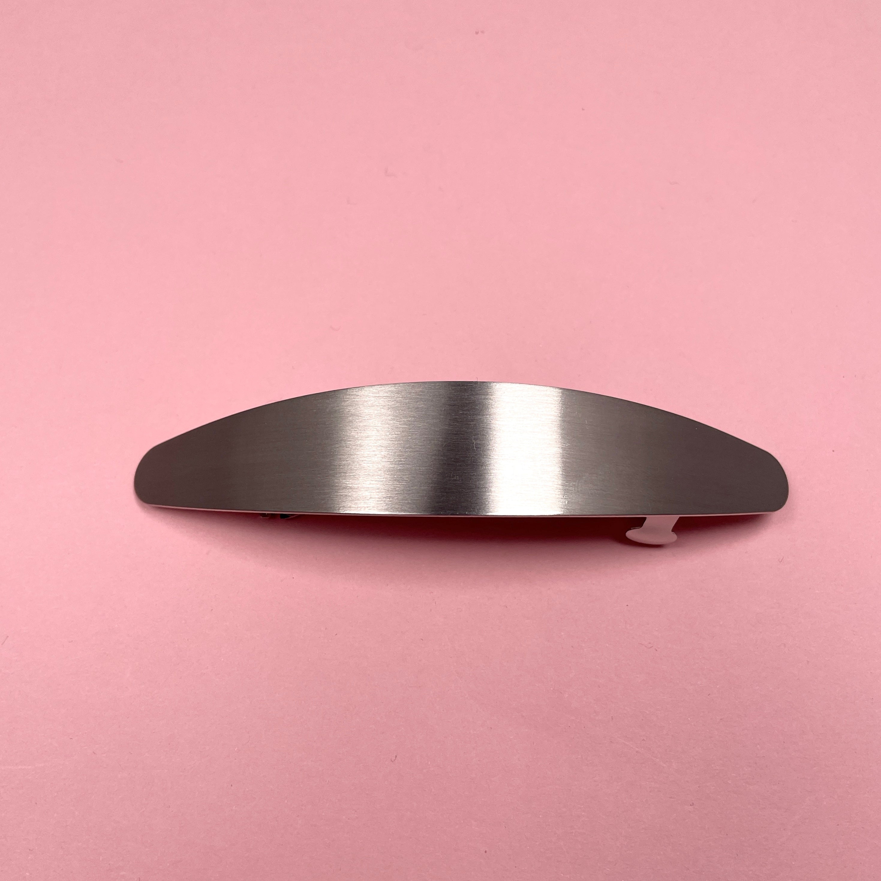 Flat Hair Clip - Mat Silver