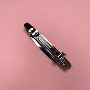 Flat Hair Clip - Mat Silver