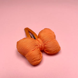 Pillow-Bow Hair Clip - Orange